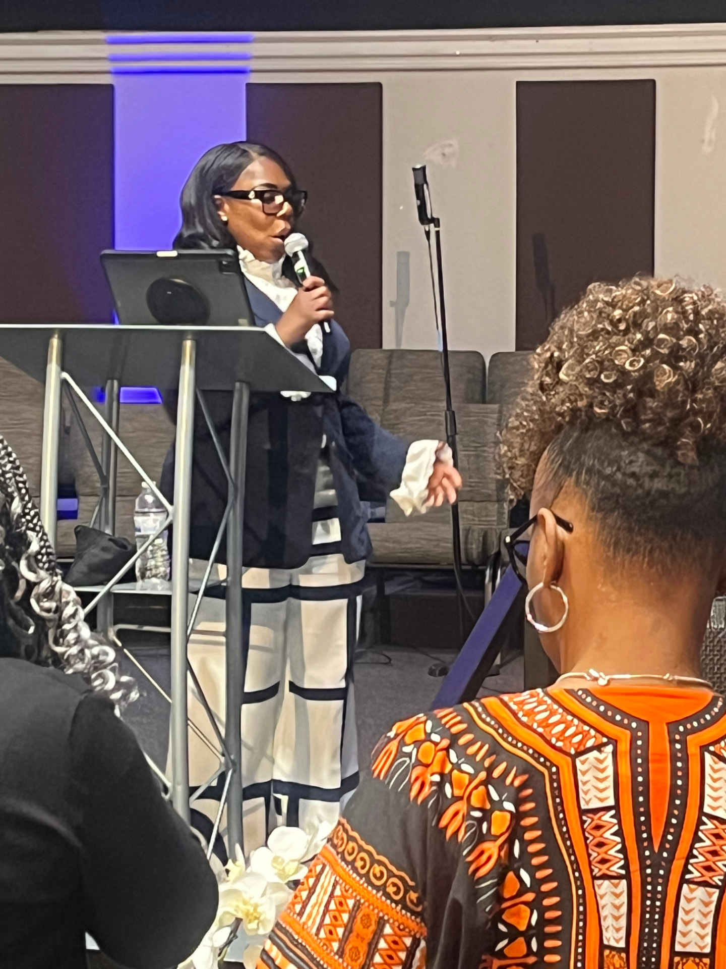 Dr. Denise Brannen in conversation at an event